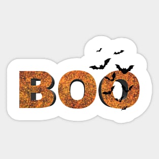 Scary 3D letters "Boo" Sticker